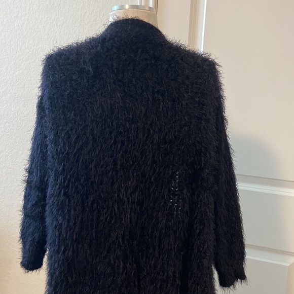 Soft fuzzy black cardigan - Picture 2 of 5